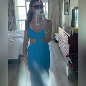 Blue Cutout Dress